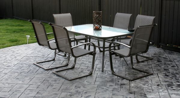 Backyard Concrete Stamping in Pleasant Grove